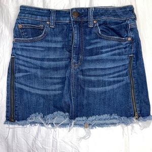 Denim mini skirt